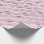 Papier Cadeau Rayures rose clair et argent (Coin)