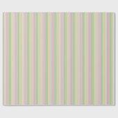 Papier Cadeau Rayures Rose Jaune Vert Violet (Plat)