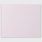 Papier Cadeau Rayures Rose Pâle et Blanc (Plat)