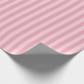 Papier Cadeau Rayures roses (Coin)