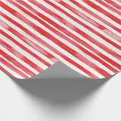 Papier Cadeau Rayures Rouge Blanc Noël (Coin)