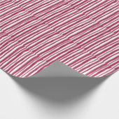 Papier Cadeau Rayures rouges Bordeaux (Coin)