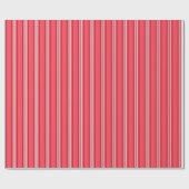 Papier Cadeau Rayures Rouges Classiques Intemporelles (Plat)
