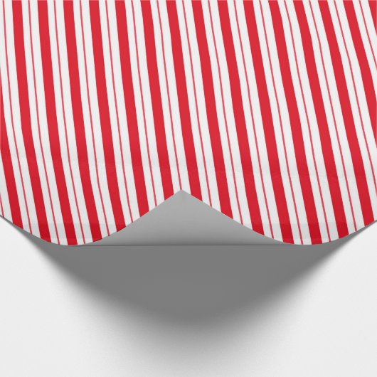 Papier Cadeau Rayures Rouges et Blanches (Coin)