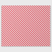 Papier Cadeau Rayures Rouges et Blanches (Plat)