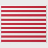Papier Cadeau Rayures Rouges Et Blanches Americana (Plat)