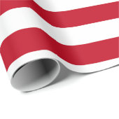 Papier Cadeau Rayures Rouges Et Blanches Americana (Coin rond)