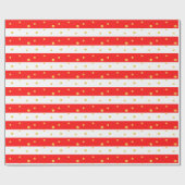 Papier Cadeau Rayures rouges et blanches & Points (Plat)