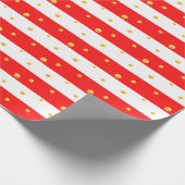 Papier Cadeau Rayures rouges et blanches & Points (Coin)