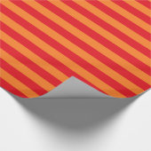 Papier Cadeau Rayures rouges et oranges (Coin)