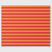 Papier Cadeau Rayures rouges et oranges (Plat)