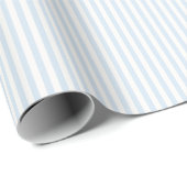Papier Cadeau Rayures Simples - Bleu Poudre (Coin rond)