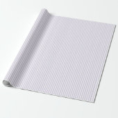 Papier Cadeau Rayures Simples - Lavande Poussiéreuse (Déroulé)