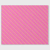 Papier Cadeau Rayures simples rose orange et jaune (Plat)