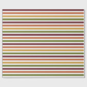 Papier Cadeau Rayures simples rustiques d'automne (Plat)