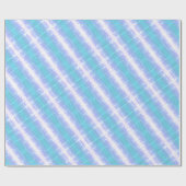 Papier Cadeau Rayures Turquoise Rétro & Violet Clair (Plat)
