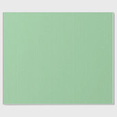 Papier Cadeau Rayures vert menthe monogramme pastel minimal (Plat)