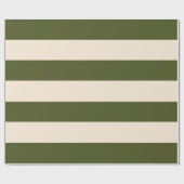 Papier Cadeau Rayures vertes de l'armée (Plat)