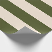 Papier Cadeau Rayures vertes de l'armée (Coin)