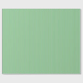 Papier Cadeau Rayures vertes et blanches (Plat)