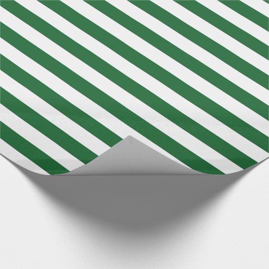 Papier Cadeau Rayures vertes et blanches (Coin)