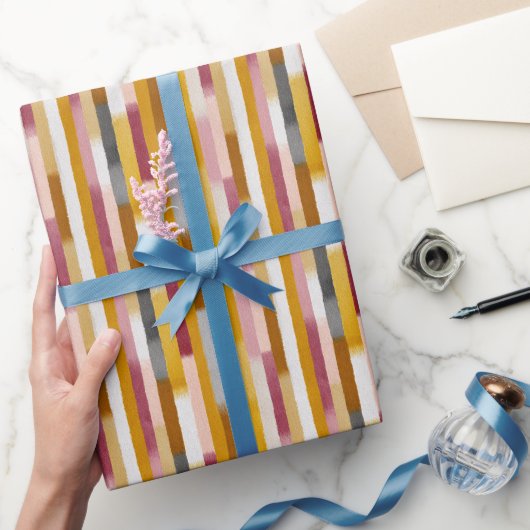 Papier Cadeau Rayures verticales aquarelle sans couture (Cadeaux)