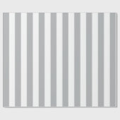 Papier Cadeau Rayures verticales grises (Plat)