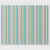 Papier Cadeau Rayures verticales multicolores d'été moderne (Plat)