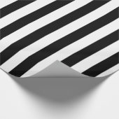 Papier Cadeau Rayures verticales noires et blanches classiques (Coin)