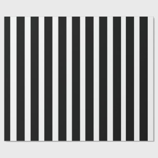 Papier Cadeau Rayures verticales noires et blanches, motif minim