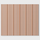 Papier Cadeau Rayures verticales orange marron (Plat)