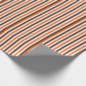 Papier Cadeau Rayures verticales orange marron (Coin)