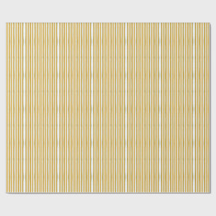 Papier Cadeau Rayures verticales peintes à la main jaune moutard