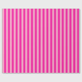 Papier Cadeau Rayures verticales rose chaud (Plat)