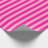 Papier Cadeau Rayures verticales rose chaud (Coin)