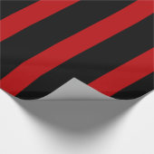 Papier Cadeau Rayures verticales rouges et noires (Coin)