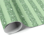 Papier Cadeau Rayures verticales simples de couleur vert forêt p (Coin rond)