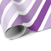 Papier Cadeau rayures violettes (Coin rond)