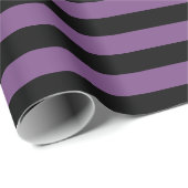 Papier Cadeau Rayures violettes et noires (Coin rond)