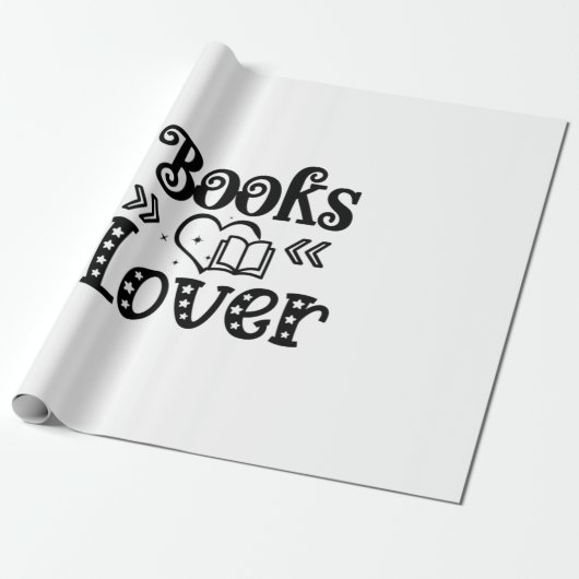 Papier Cadeau Reading Art Books Lover (Déroulé)