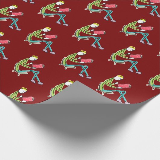 Papier Cadeau Reading Stickman (Coin)