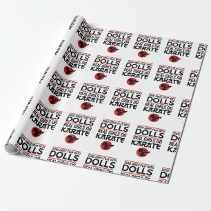 Papier Cadeau Real Girls Do Karate Cute Women Martial Arts