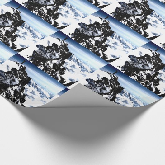 Papier Cadeau Réalisation de l'alpiniste hiver de neige (Coin)