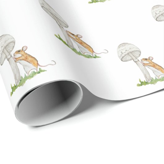 Papier Cadeau Réalisez une souris et un champignon de champ amus (Coin rond)