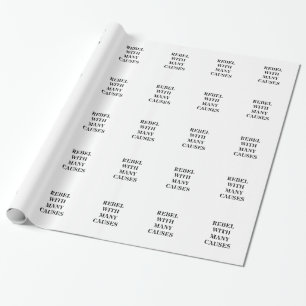 Papier Cadeau Rebel avec de nombreuses causes