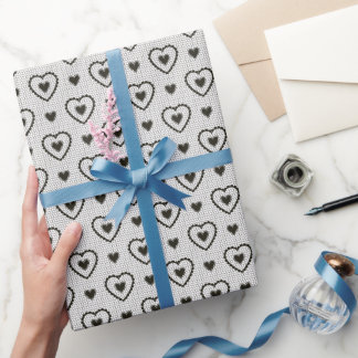 Papier Cadeau Réception de mariage gothique jusqu'à la mort noir