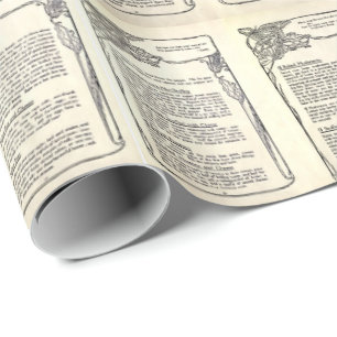 Papier Cadeau Recettes végétariennes d'un livre de cuisine