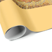 Papier Cadeau Récolte à La Crau, avec Montmajour dans le Backgro (Coin rond)