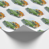 Papier Cadeau Récolte d'automne dans un camion vert (Coin)