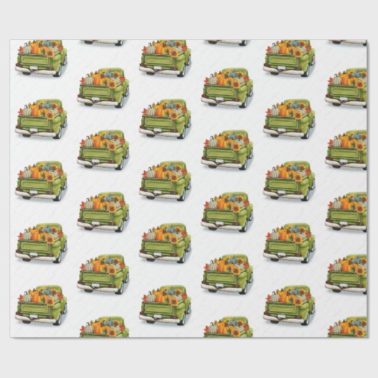 Papier Cadeau Récolte d'automne dans un papier d'enlèvement de c (Plat)